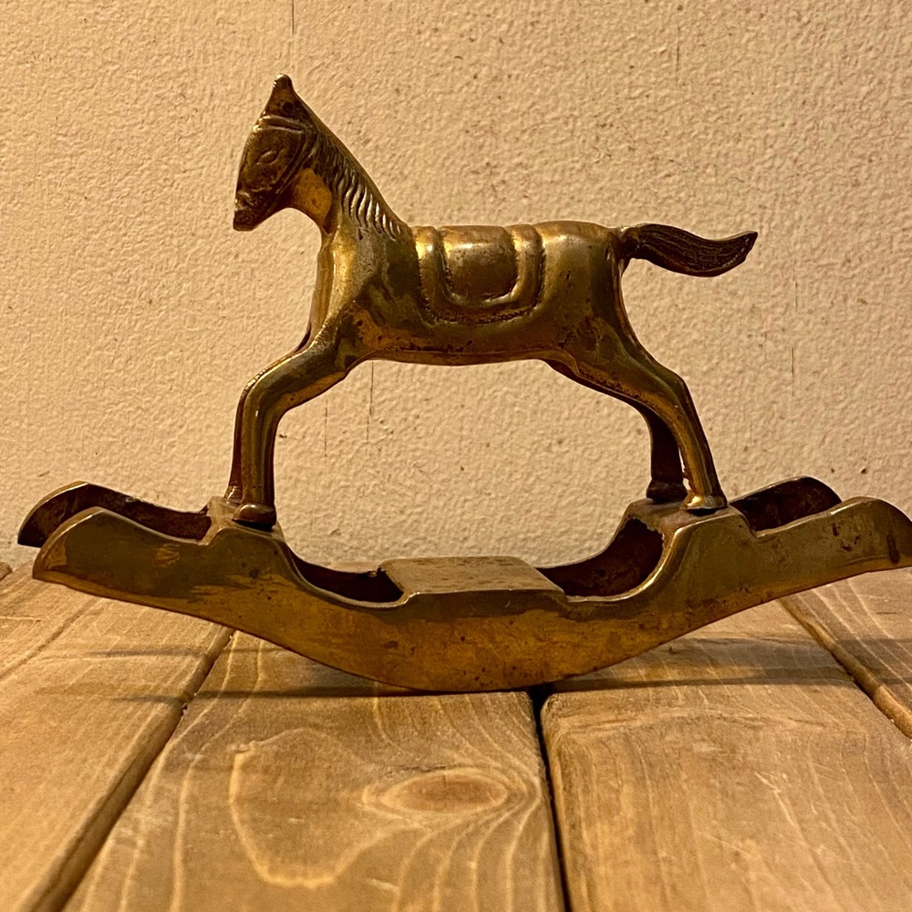 Brass Rockinghorse figurine